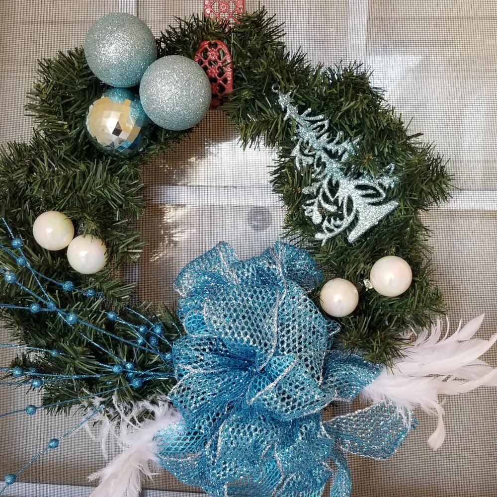 Seasonal Wreaths - EASTER, Fall, Christmas, Winter, Hannukah, White puff: Pick 1 - Picture 7 of 10